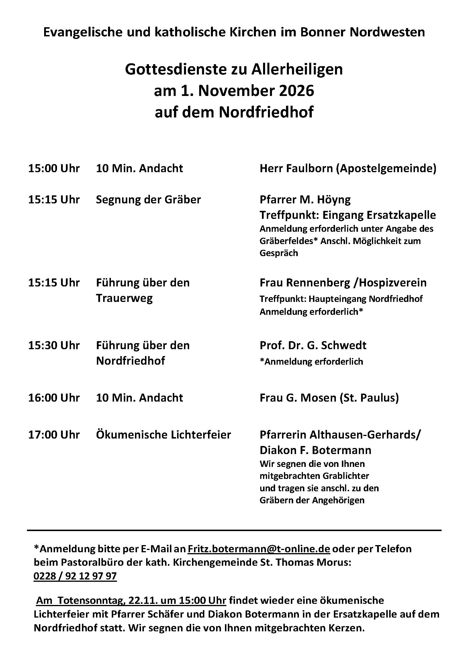 Allerheiligen 2026