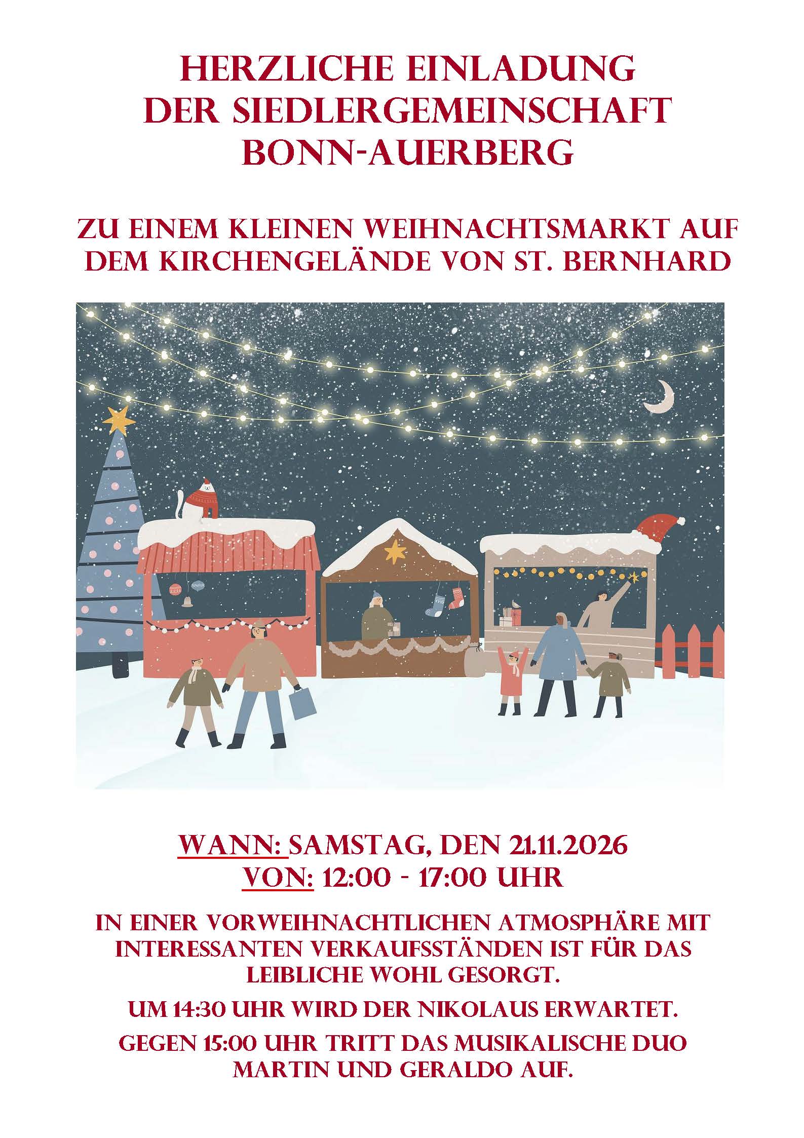Handzettel Aushang - Pfarrbüro